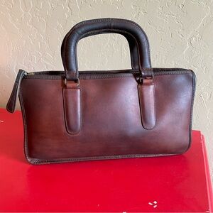 Vintage Coach Slim Satchel‎ Compact Bonnie Cashin Brown Glove Tanned Leather